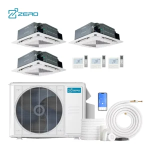 10HP 28KW Central Air Conditioner Commercial Ceiling Cassette Indoor Air Conditioner Multi Zone Mini VRF Split Air Conditioning