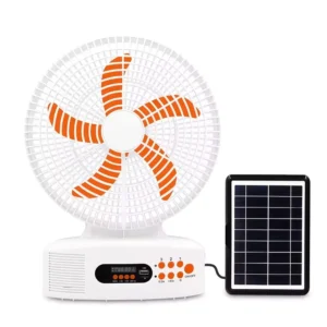 12 Inch Air Conditioner DC Multi Function Fan Outdoor Rechargeable Fan With Smart Speaker TFUSB Radio Emergency Light