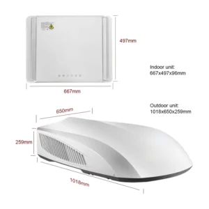15000BTU 115V 60Hz R32 RV Caravan Cool Air Conditioner Auto Thin Inverter AC Rooftop with Timer for RV Camper