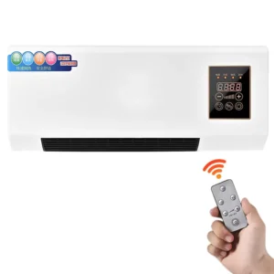 1500W Electric Wall Mounted Air Conditioner & Space Heater Dual Use Wide Angle with Remote Control Timing for Hotels & Household