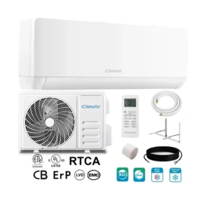 16 SEER Variable Frequency 2 TON 24000 Btu Wall Mounted Split Air Conditioner 208 230V 60Hz R32 Household Hotel