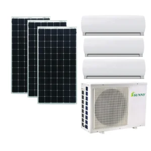 18000 BTU DC 48V Split Wall Mounted Air Conditioner with 2400W Solar & Battery Power Household Use 350 400 Sq ft Cooling Heating