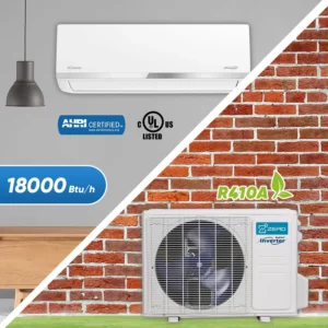 18000btu Wall Mounted Mini Split Air Conditioners Heat Pump White 21seer Ductless DC Inverter Household Hotel Energy Star