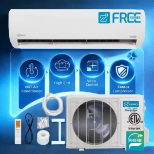 208 230V 1.5ton 18000BTU Inverter air Conditioner Cooling and Heating Split Type Wall Mounted air Conditioning Factory Prices