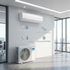 230V 24000 BTU Commercial Grade Ductless Mini Split Air Conditioner Heat Pump Cooling Heating System for Large Room and Offices