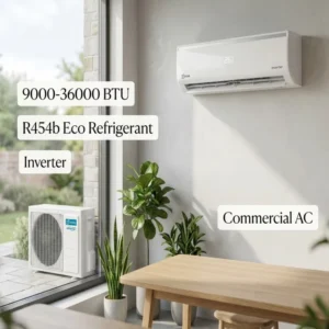 230V High Efficiency 9000 36000BTU Mini Split Air Conditioner Inverter Wall Mounted Commercial AC with R454b Low GWP Refrigerant
