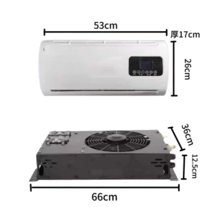 24V Truck Parking Air Conditioning System Energy-Saving 12V R-134A Split Unit Compressor Silent Fan for Caravan Bus Vehicles