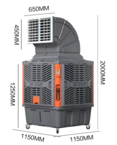 25000m h Portable Eco friendly Evaporative Air Conditioner AC Motor Floor standing Design 50kg Industrial Commercial