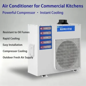2P Heavy Duty Split Wall Mounted Commercial Kitchen Air Conditioning Unit Anti Fume High Air Volume Efficient Fast Cooling