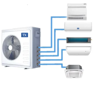 42000BTU R32 Multiple Zone Split Air Conditioners Five Heads Smart Control