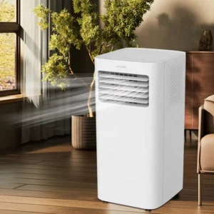 6000 Btu R410A Portable Air Conditioner with Dehumidifier Fan Display Remote Control 24H Timer Sleep Mode