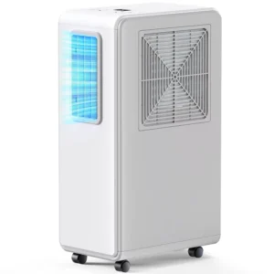 8000 BTU Ultra Quiet Portable Air Conditioner 24H Timer Dehumidifier Air Purifier for 150-300 Sq.ft Home Cooling Remote Control