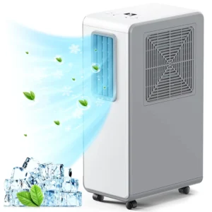 8000 BTU Ultra Quiet Portable Air Conditioner 24H Timer Dehumidifier Air Purifier for 150 300 Sq.ft Home Cooling Remote Control