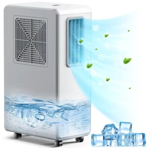 8000 BTU Ultra Quiet Portable Air Conditioner 24H Timer Dehumidifier Air Purifier for 150 300 Sq.ft Home Cooling Remote Control