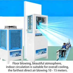 9000 CMH Industrial Air Conditioners Floor Standing Cabinet Units AC Motor Cool Fast Eco Friendly Low
