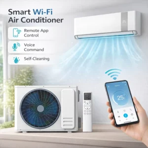 9000BTU Electric Cooling Heating Variable Frequency R32 Energy Saving App Controlled Split Air Conditioner Household