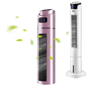 Air Conditioner Fan Cooler Remote Controlled Water Cooled Tower Fan 4555W 3 Speed Timer >8h Customizable Model