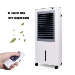 Air Cooler 165W 12L Tank Double Turbo Stand Water Air Cooler Fan Portable Evaporative Air Cooler for Room