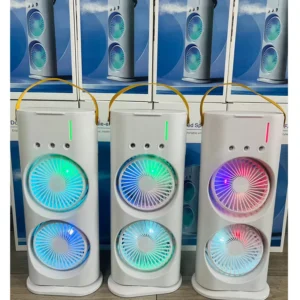 Air Cooler Fan 7 Color Mist Water Cooling Fan Air Conditioner with Remote Control Room Spray Humidifier Fan