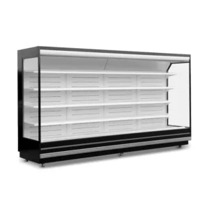 Air cooled Refrigerated Display Stainless Steel Air Curtain Cabinet Vertical Open Chiller