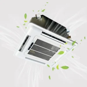 CE Certified DC Ceiling Mounted Cassette Air Conditioner Split Unit Water Fan Coil with Cooling and Heating 1.8-12.6KW