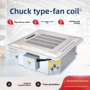 Cassette Type Fan Coil Unit Central Air Conditioning Ceiling Mounted Low Noise Dual Purpose Cooling Heating Large Air Flow