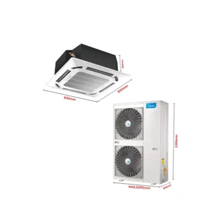 Ceiling Cassette DC Inverter Air Conditioner with Rotary Compressor and Heat Pump Function