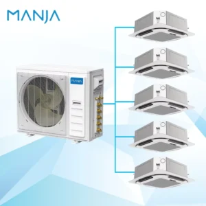 Ceiling Concealed 5-Way Cassette Fan Coil Unit 54000btu/h VRF Central Air Conditioner with R32 R454B T1 Pump Motor for Store Use
