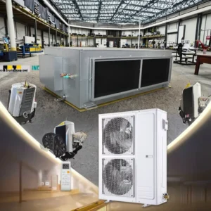 Commercial 10 Ton Duct Split Air Conditioner Ceiling with DC Fan Motors Pump Core Components