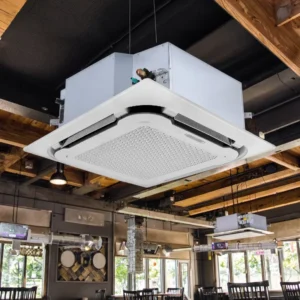 Commercial 4 Way Cassette Air Conditioning Unit Ceiling Mounted DC Inverter Fan Coil Central Split Remote Control High