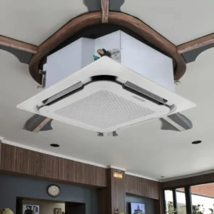 Commercial 5 Ton 4 Way Ceiling Cassette Air Conditioner 36000BTU 5HP Inverter Variable Frequency for Hotel School Office DC Pump