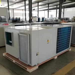Commercial Hotel Air Conditioners R410A Rooftop Packaged Unit with Ventilation Cabinet