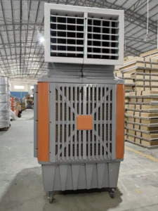 Commercial Industrial Evaporative Air Conditioner Floor Standing 220V Motor Cooling with Core Engine Water Tank Cooler