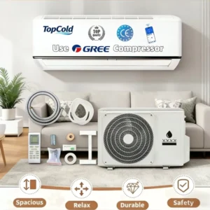 Compressor 12000BTU Wall Mounted Split AC with Cooling and Heating for Residential