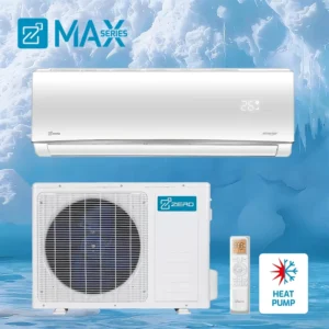Custom 12K 18K BTU Wall Mounted Inverter AC Features Ultra Efficient Cooling Quick Heating Sleep Mode Outdoor French