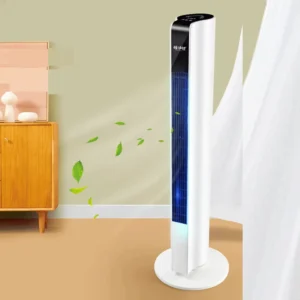 DC Inverter Tower Fan Quiet Energy Saving Rechargeable Air Conditioner Floor Outdoor RV Use Cooling Tower Fan