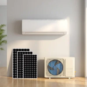 DC Split Air Conditioner with Remote Control R 410A Refrigerant Pump & Hybrid Engine for Off Grid Home & Hotel Use