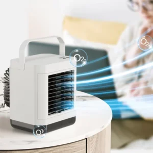 Desktop Air Cooling Fan Portable Air Conditioner Fan With 3 Wind Speeds Screen Display Air Cooler Fan