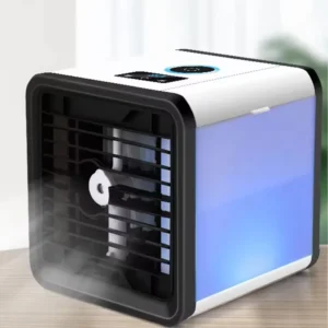 Digital Display Spray Mini Air Conditioner Fan Purification Humidification with Colorful Night Lights Summer Air Cooling Fan