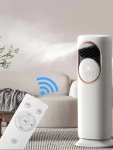 Dual Use 5A Bladeless Cooling Heating Fan Air Conditioner Household Heater Water Cooling Vertical Refrigeration