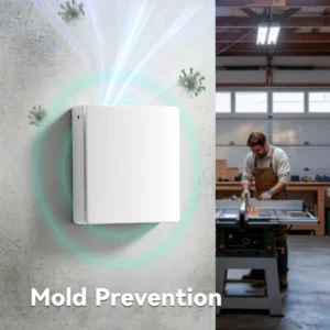 Ductless ERV Decentralized ERV Ventilation WIFI Control CO2 Sensor Control Ductless Single Room ERV HRV