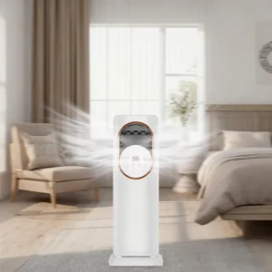Electric Portable Room AC Mobile Evaporative Air Cooler Mist Tower Fan Cold and Warm Air Cooler Fan Heater