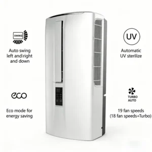 Electric Vertical Slider Window Air Conditioner for Narrow Apartment Windows 6000BTU Cooling Only with R290