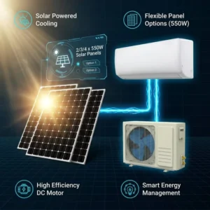 Energy Saving Split Air Conditioner Inverter Wall Mounted AC DC Power Wifi TUYA Smart Control for Home Hotel Apartment