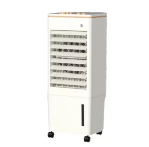 Evaporative 8L Water Volume Detachable Ice Curtain 65w Energy Efficient Moveable Water Cooler Floor Wheel Air Cooler