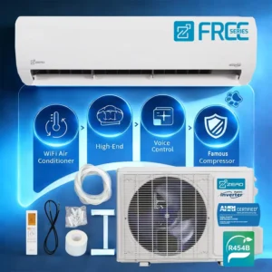 Fixed Frequency R454b Wall Mounted Quiet Mode Ductless Air Conditioner Multi zone Self Cleaning Mini Split Household Hotel