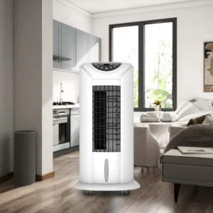 Floor Standing Portable Air Conditioner Cooler Bladeless Fan 3 Speeds Low Noise Energy Saving for Living Room Hotel Outdoor Use