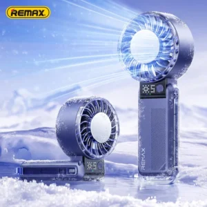 Foldable Mini Fan Air Conditioner Semiconductor Refrigeration 5-Speed 4000mAh 18H Dot Matrix Lightweight 222g Handheld Fan