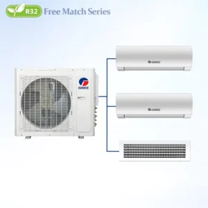 Free Match Central Air Conditioner 18000Btu 42000Btu Wall Mounted Fan Coil Unit Cooling Only Household VRF Air Conditioning