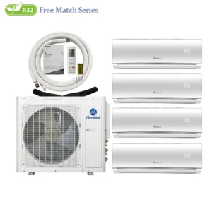 Full DC Inverter Small Multi Split AC Heat Pump 5Kw 7Kw 8Kw 10Kw 12Kw Energy A+++ With Wall Duct Indoor for US EU House